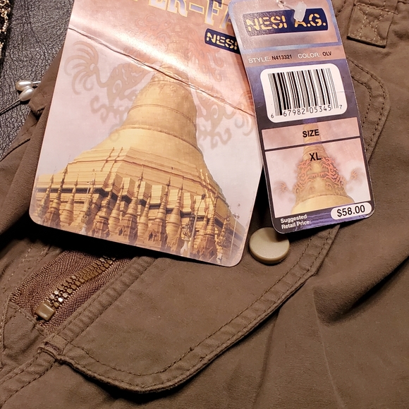 NESI AG 2 tone GREEN CARGO PANTS nwt  SZ XL - Picture 7 of 7